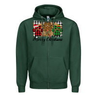 Sports Green merry christmas paws Zipper Hoodie - Bettercallsaul