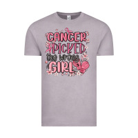 Vintage Zinc cancer picked the wrong girl malia Vintage Tee - MaliasSmallBusiness