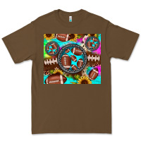 Cacao football tie dye gemstone sunflower Premium Tee - JahusDesignShop
