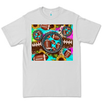 Dove Grey football tie dye gemstone sunflower Premium Tee - JahusDesignShop