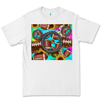 White football tie dye gemstone sunflower Premium Tee - JahusDesignShop