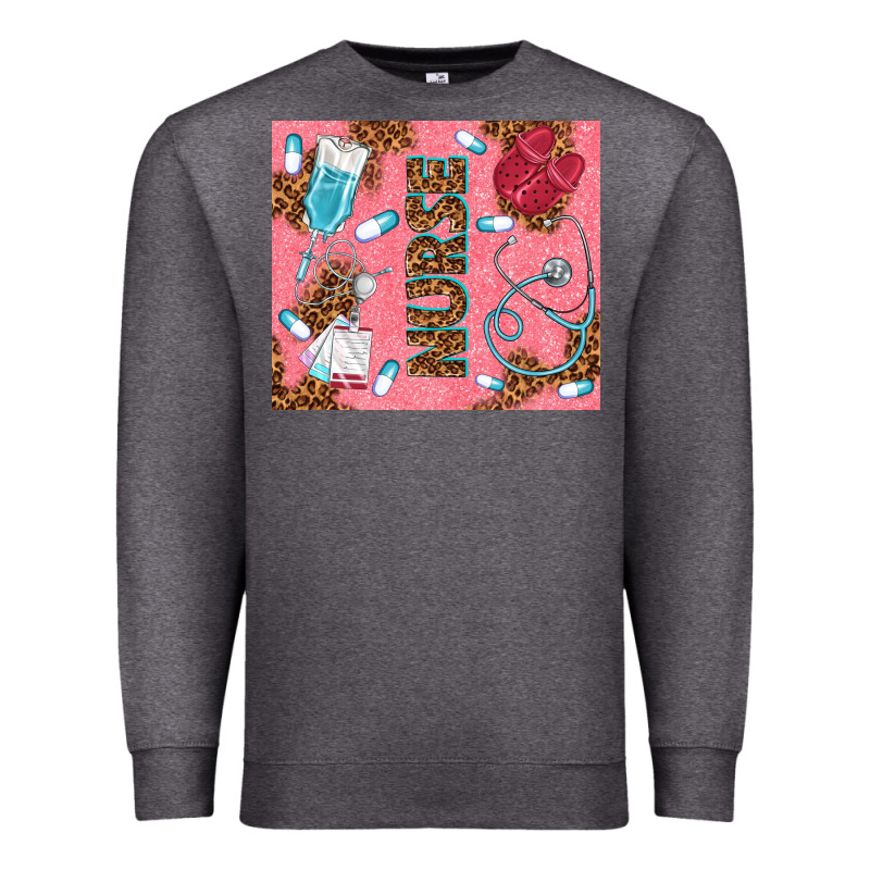 Pink Glitter Nurse Premium Sweatshirt by TumblerDesignByShophia | Teevron
