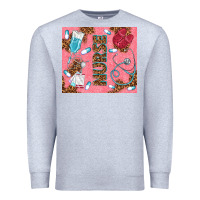 Heather Grey pink glitter nurse Premium Sweatshirt - TumblerDesignByShophia