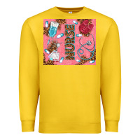 Lemon pink glitter nurse Premium Sweatshirt - TumblerDesignByShophia