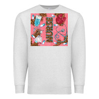 Oatmeal Heather pink glitter nurse Premium Sweatshirt - TumblerDesignByShophia