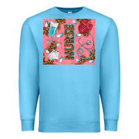 Ocean Blue pink glitter nurse Premium Sweatshirt - TumblerDesignByShophia