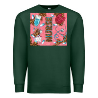 Sports Green pink glitter nurse Premium Sweatshirt - TumblerDesignByShophia