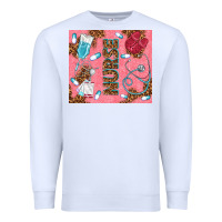 White pink glitter nurse Premium Sweatshirt - TumblerDesignByShophia