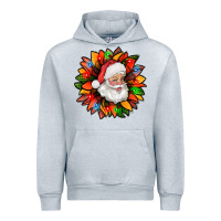 Heather Grey santa claus with sunflower christmas bbs Urban Hoodie - BundleAndBundleShop