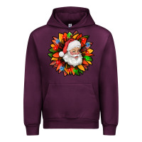 Mauve Wine santa claus with sunflower christmas bbs Urban Hoodie - BundleAndBundleShop