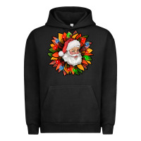 Pigment Black santa claus with sunflower christmas bbs Urban Hoodie - BundleAndBundleShop