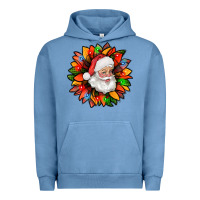 Pigment Pebble Blue santa claus with sunflower christmas bbs Urban Hoodie - BundleAndBundleShop