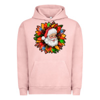 Pigment Salmon santa claus with sunflower christmas bbs Urban Hoodie - BundleAndBundleShop