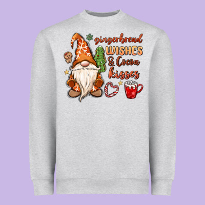 Gingerbread Wishes Cocoa Kisses Heavyweight Sweatshirt Designed By Maliassmallbusiness