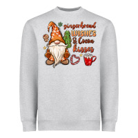Heather Grey gingerbread wishes cocoa kisses Heavyweight Sweatshirt - MaliasSmallBusiness