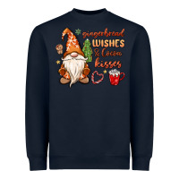 Navy gingerbread wishes cocoa kisses Heavyweight Sweatshirt - MaliasSmallBusiness
