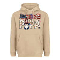Mushroom American papa with gnome 4th of july Heavyweight Hoodie - HowdyJamesFarm