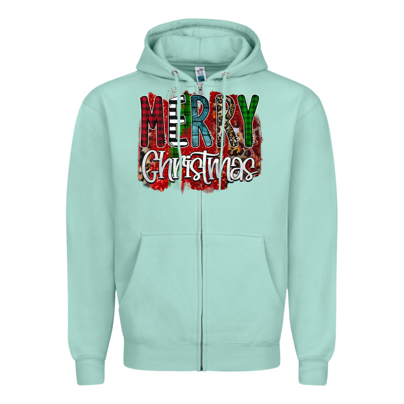 Merry Christmas Buffalo Plaid Leopard Zipper Hoodie by Bettercallsaul | Teevron