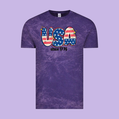 Usa Since 1776 Vintage Tee Designed By Maliassmallbusiness