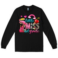 Black little miss second grade Long Sleeve Tee - NancyCooperArtShop