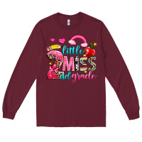 Burgundy little miss second grade Long Sleeve Tee - NancyCooperArtShop