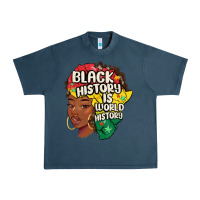 Midnight Navy black history is world history Urban Heavy Tee - MaliasSmallBusiness