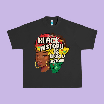 Black History Is World History Urban Heavy Tee Designed By Maliassmallbusiness