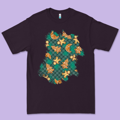 Christmas Gingerbread Cookies Patch Premium Tee Designed By Bundleandbundleshop