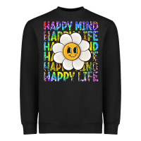 Happy Mind Happy Life Heavyweight Sweatshirt | Teevron
