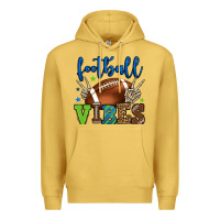 Antique Gold Football vibes green and blue Premium Hoodie - HowdyJamesFarm