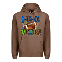 Chestnut Football vibes green and blue Premium Hoodie - HowdyJamesFarm