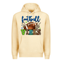 Pina Colada Football vibes green and blue Premium Hoodie - HowdyJamesFarm