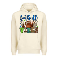 Sandshell Football vibes green and blue Premium Hoodie - HowdyJamesFarm