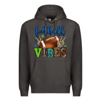 Smoke Football vibes green and blue Premium Hoodie - HowdyJamesFarm
