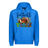 True Royal Football vibes green and blue Premium Hoodie - HowdyJamesFarm