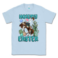 Dusty Blue howdy easter Classic Tee - MaliasSmallBusiness
