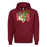 Burgundy Love Christmas Zipper Hoodie - Bettercallsaul