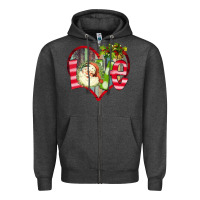 Charcoal Heather Love Christmas Zipper Hoodie - Bettercallsaul