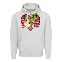 Dove Grey Love Christmas Zipper Hoodie - Bettercallsaul