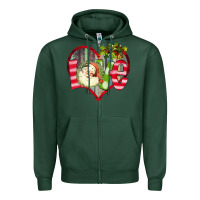 Sports Green Love Christmas Zipper Hoodie - Bettercallsaul