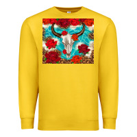 Lemon bull skull rose Premium Sweatshirt - TumblerDesignByShophia