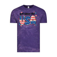 Cloud Purple god bless america Vintage Tee - MaliasSmallBusiness