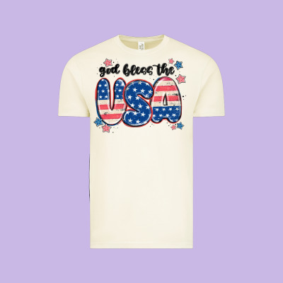 God Bless America Vintage Tee Designed By Maliassmallbusiness