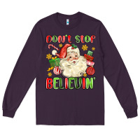 Plum don't stop believin' Long Sleeve Tee - MaliasSmallBusiness