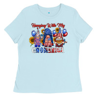 Baby Blue hangin with my gnomerica Ladies Tee - RacoonDesign