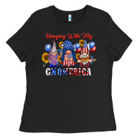Black hangin with my gnomerica Ladies Tee - RacoonDesign