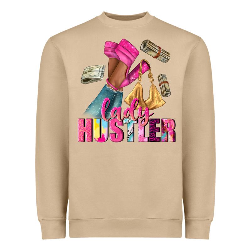 Lady Hustler Afro High Heels Heavyweight Sweatshirt by NancyCooperArtShop | Teevron