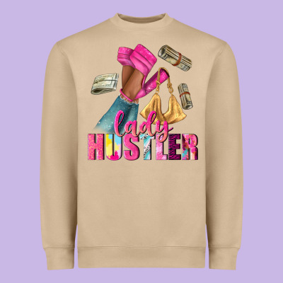 Lady Hustler Afro High Heels Heavyweight Sweatshirt Designed By Nancycooperartshop