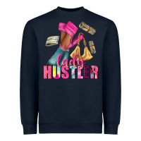Navy lady hustler afro high heels Heavyweight Sweatshirt - NancyCooperArtShop