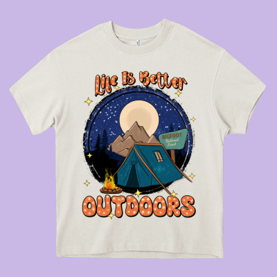 Life Is Better Outdoors Heavy Core Tee Designed By Jahusdesignshop